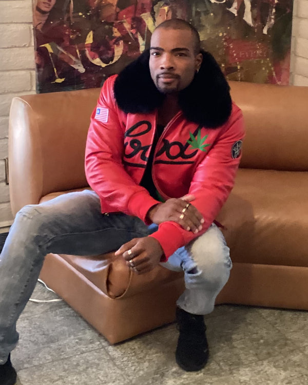 Rico's Red Leather Loud Men's Jacket